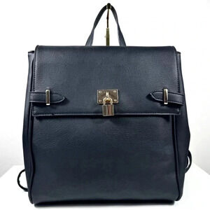 NWT Elegant Black PU Vegan Leather Backpack